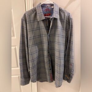 Men’s Robert Graham Flip Cuff Long-Sleeve Button Shirt Size XL
